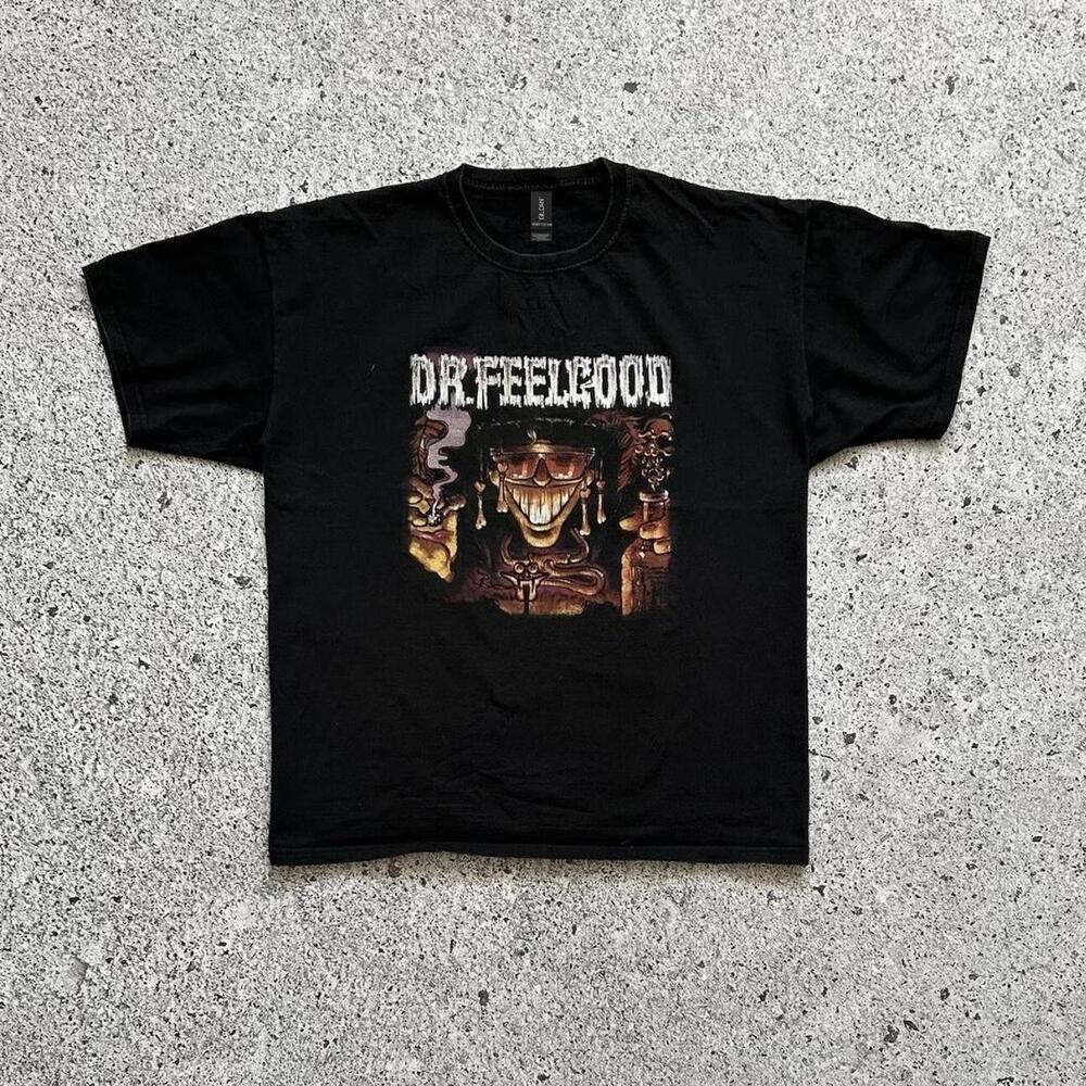 Dr Feelgood Band Tee Black Cotton